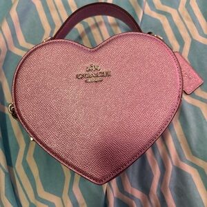 Coach Heart-Shaped Mini Bag in Pink